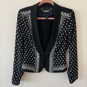 WHBM Silk Polka Dot Blazer